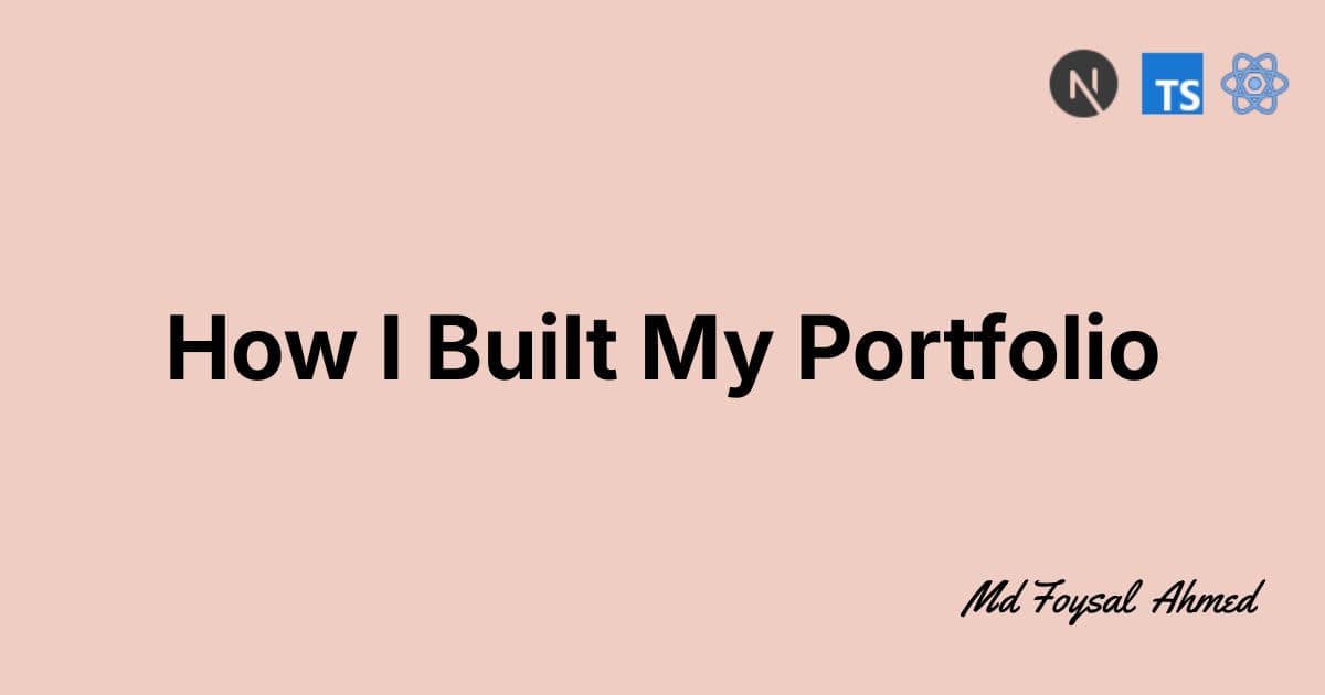 How I Built My High-Performance Portfolio Website